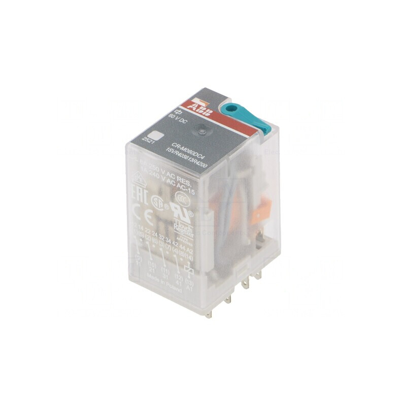 Releu electromagnetic 4PDT 60VDC 6A | Electronic-mag.ro | Componente Electronice
