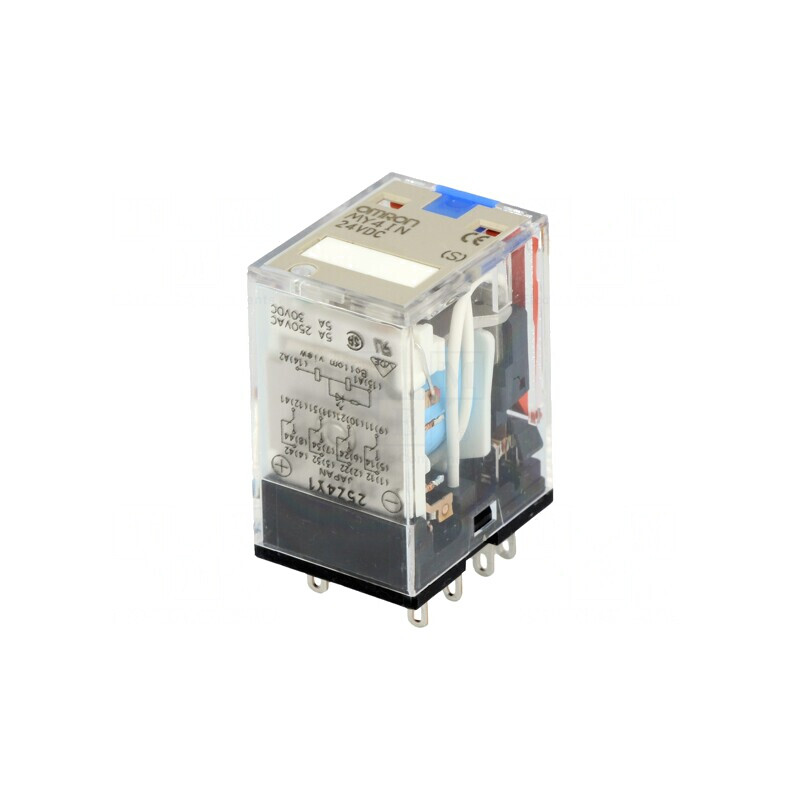 Releu Electromagnetic 4PDT 24VDC 5A | Electronic-mag.ro | Componente Electronice