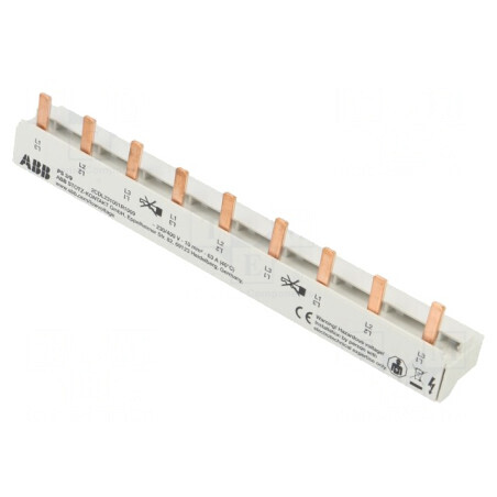 Bară colectoare 10mm2 3 poli 63A 690V 9 module | Electronic-mag.ro | Componente Electronice