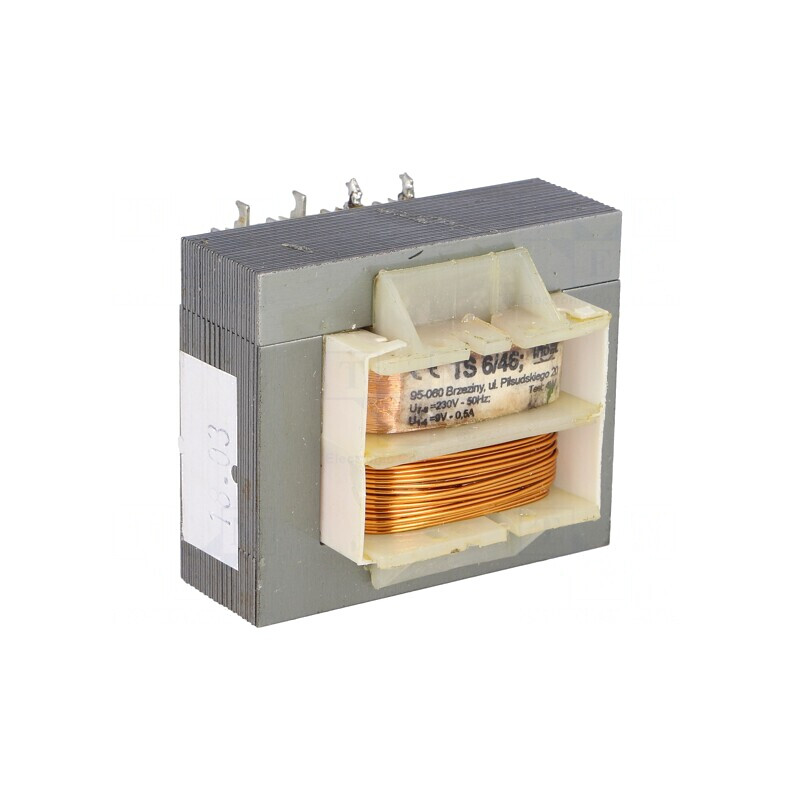 Transformator 6VA 230VAC 9V 500mA cu şurub IP00 | Electronic-mag.ro | Componente Electronice