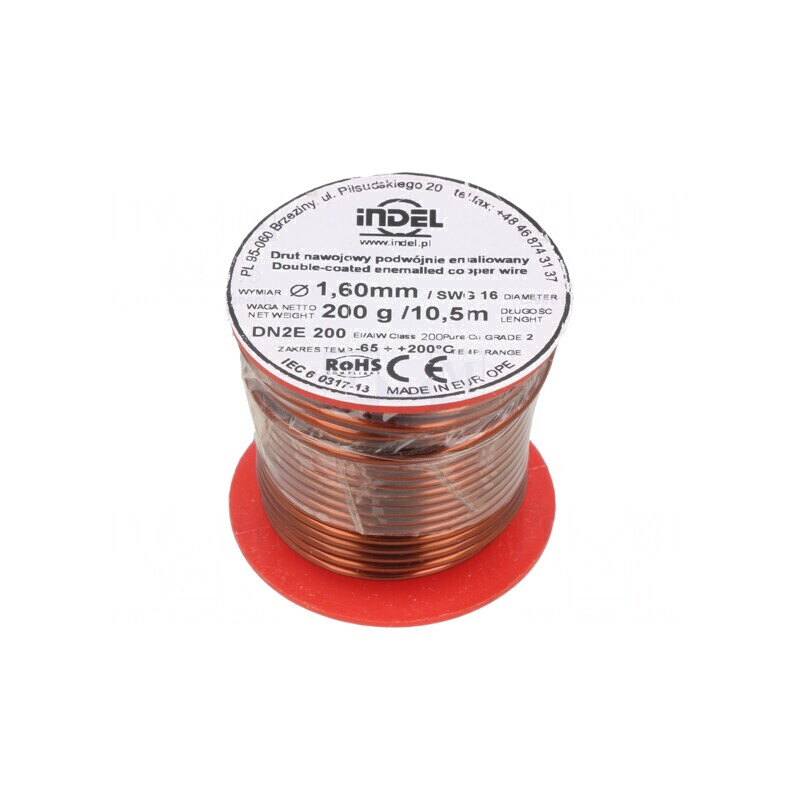 Sârmă emailată dublu 1,6mm 0,2kg Cu | Electronic-mag.ro | Componente Electronice Sârmă emailată dublu 1,6mm 0,2kg Cu | Electronic-mag.ro | Componente Electronice