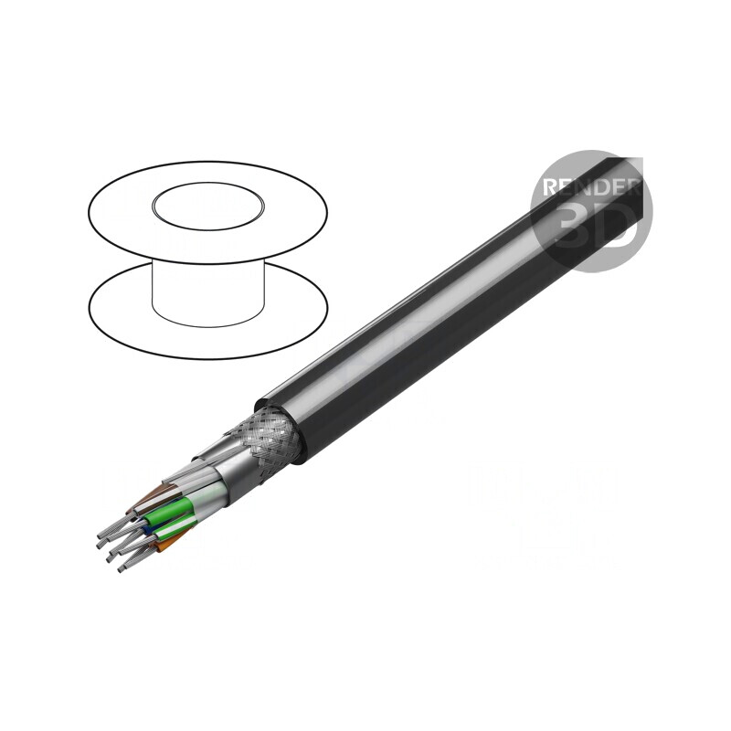 Cablu RS232 RS485 PVC 152m 30V 120Ω | Electronic-mag.ro | Componente Electronice