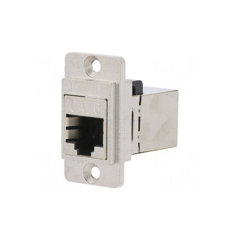 Adaptor DUALSLIM Cat 6 Ecranat Metal 8p8c 29mm | Electronic-mag.ro | Componente Electronice