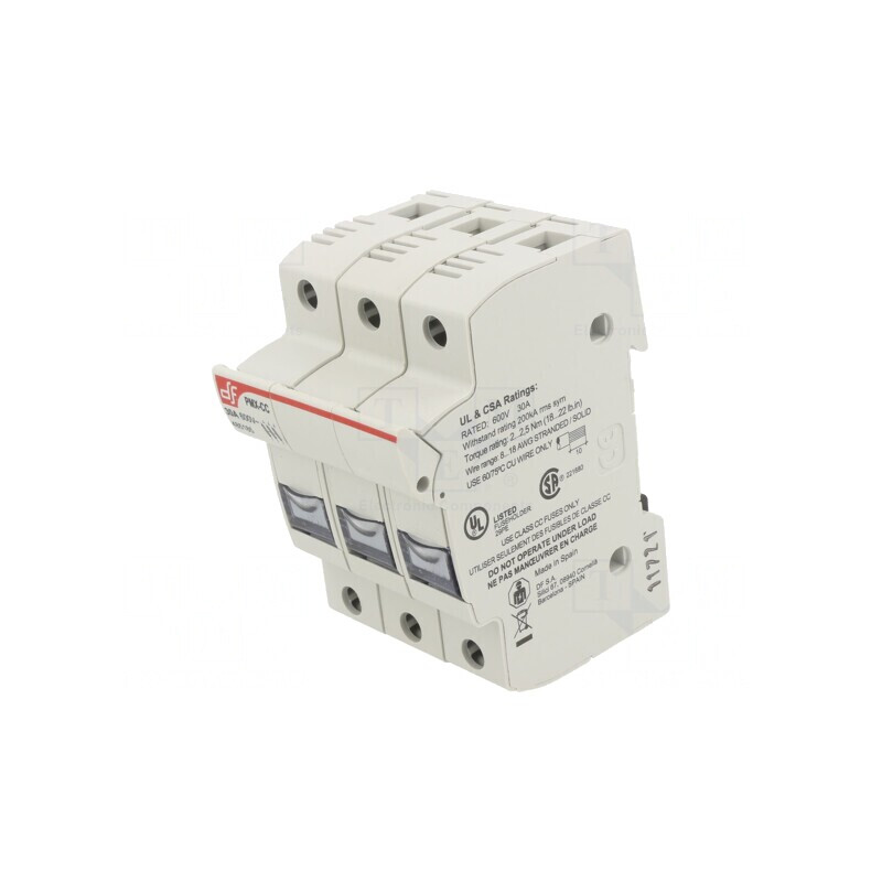 Clemă Siguranțe DIN 30A 600V IP20 | Electronic-mag.ro | Componente Electronice