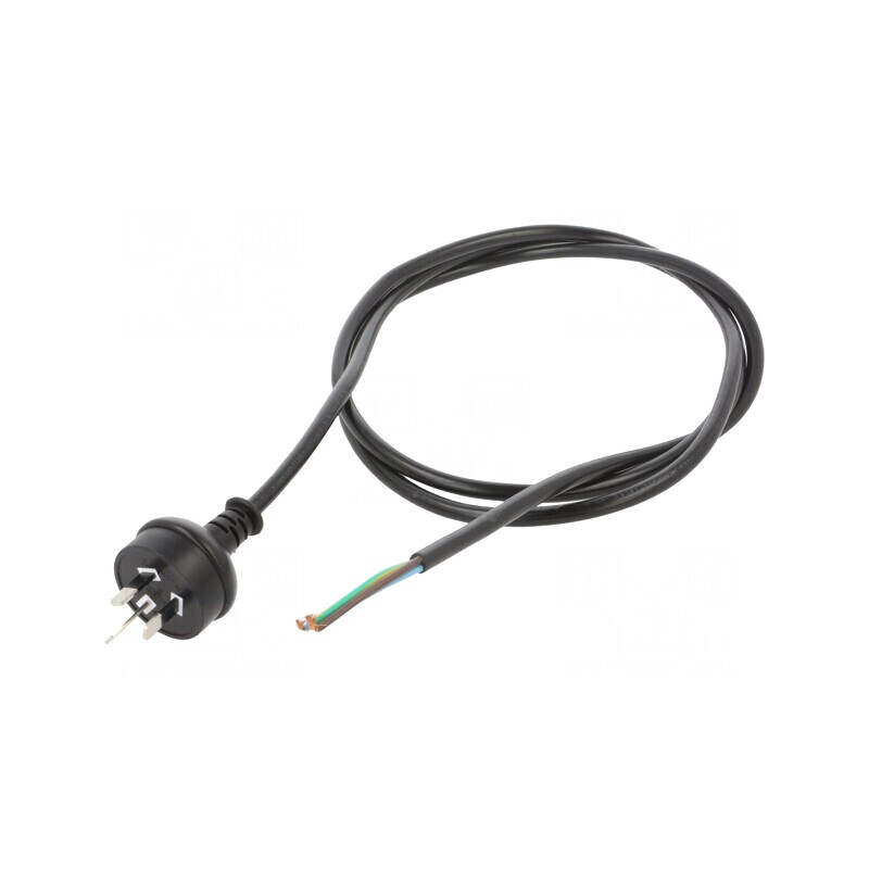 Cablu Alimentare PVC 1,8m Negru 10A 3x1mm2 | Electronic-mag.ro | Componente Electronice