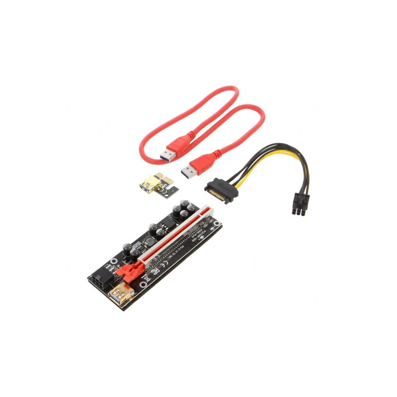 Riser USB 3.0 pentru Miner Criptomonede 600mm Roşu | Electronic-mag.ro | Componente Electronice