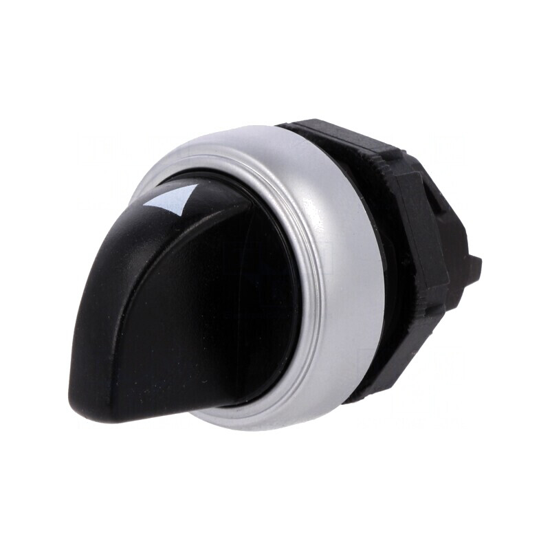 Comutator rotativ 22mm 2 poziții negru | Electronic-mag.ro | Componente Electronice