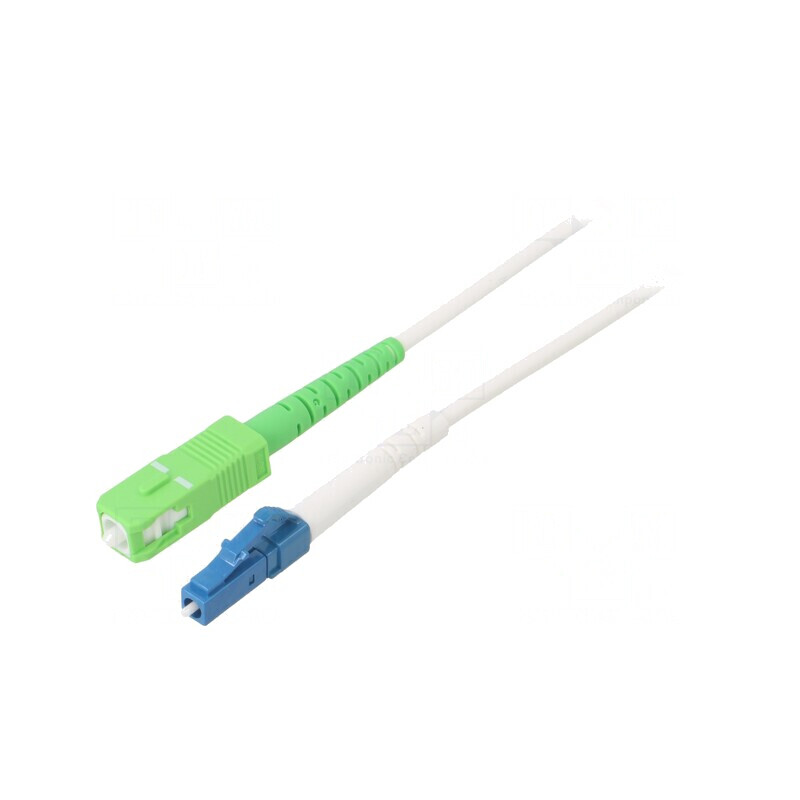 Patch Cord Fibră Optică OS2 LC/UPC-SC/APC 25m Alb LSZH | Electronic-mag.ro | Componente Electronice