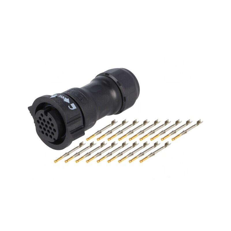 Conector circular mufă pe cablu 18 pini IP68 mamă | Electronic-mag.ro | Componente Electronice