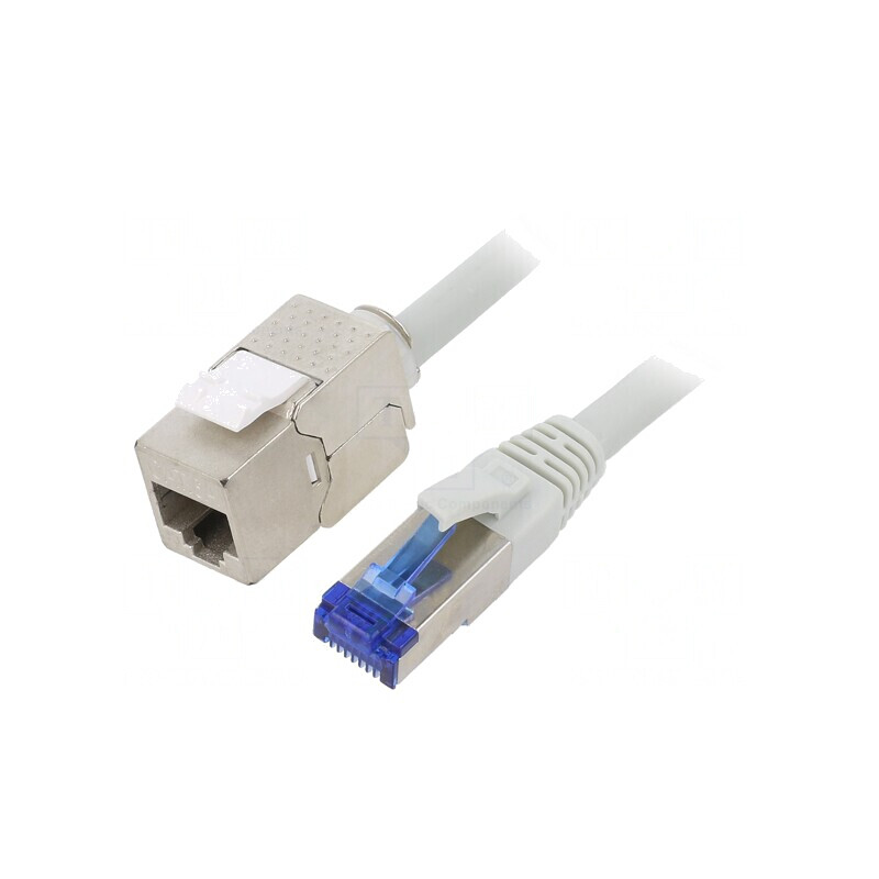 Prelungitor RJ45 S/FTP Cat6a 1m Gri | Electronic-mag.ro | Componente Electronice