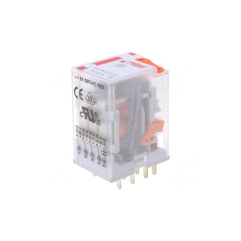 Releu Electromagnetic 4PDT 230V 6A | Electronic-mag.ro | Componente Electronice