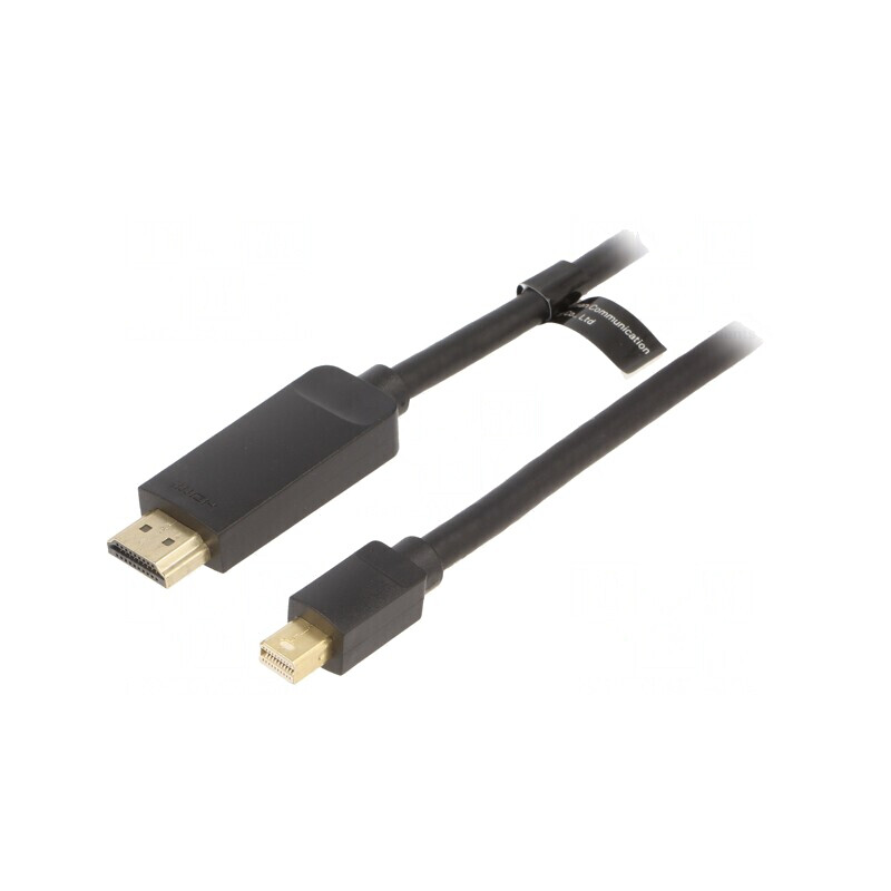 Cablu HDMI la mini DisplayPort 2m Negru | Electronic-mag.ro | Componente Electronice