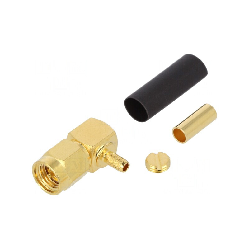 Mufă SMA tată 90° 50Ω PTFE | Electronic-mag.ro | Componente Electronice