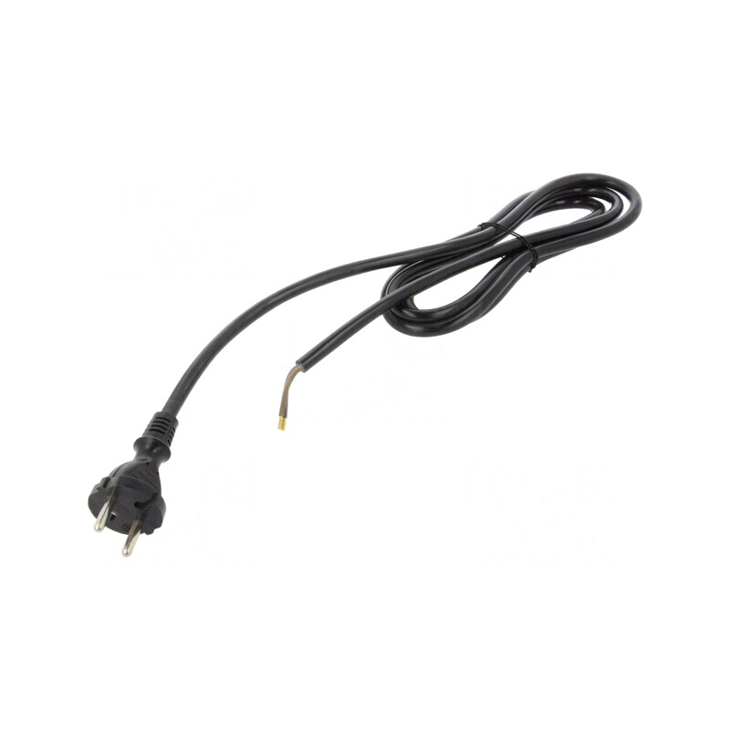 Cablu Electric 2x1,5mm2 2m Negru 16A | Electronic-mag.ro | Componente Electronice