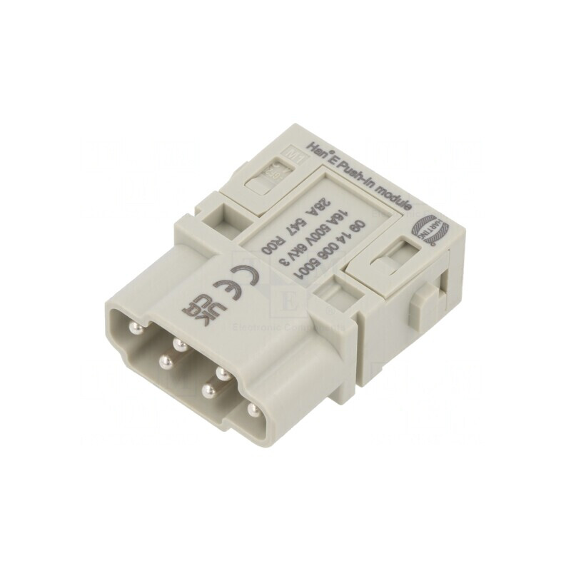 Conector HDC Modul Tată Han-Modular 6 PIN 16A 500V | Electronic-mag.ro | Componente Electronice