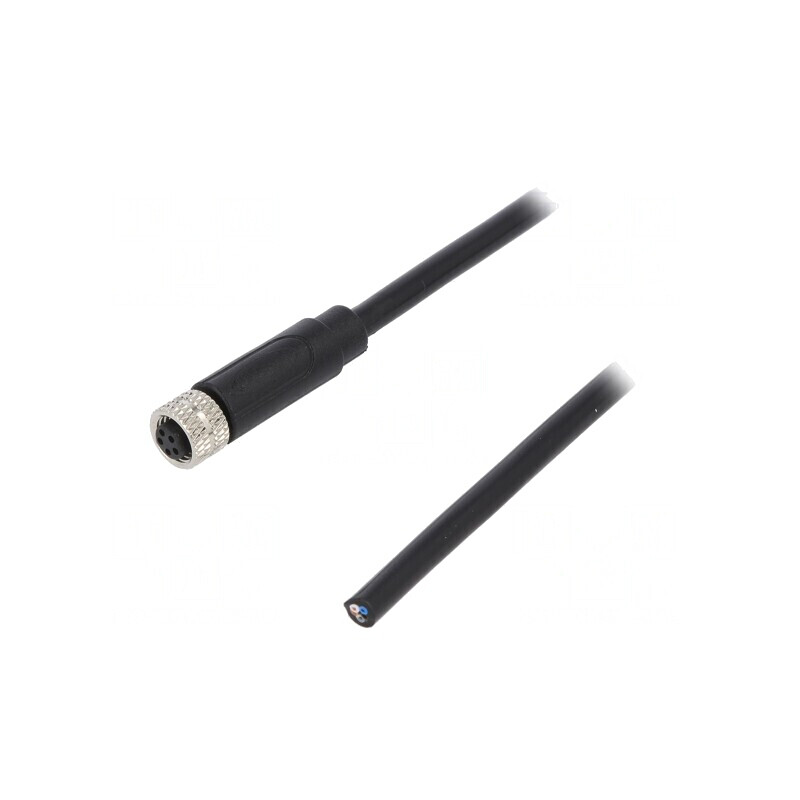 Conector M8 Femelă 5 PIN cu Cablu 3A 30V | Electronic-mag.ro | Componente Electronice