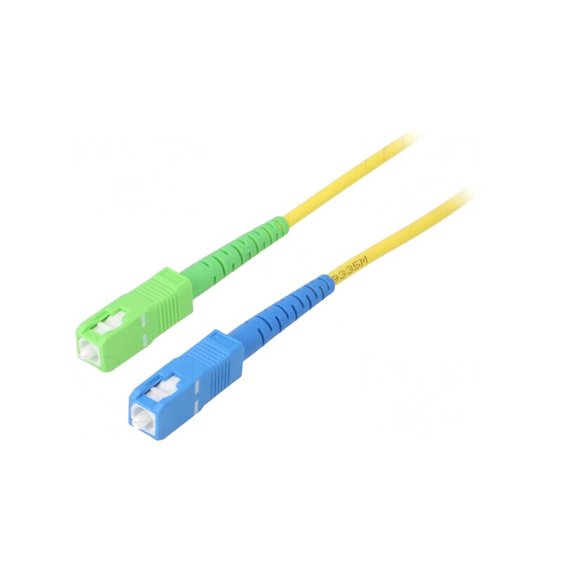 Patch cord fibră OS2 SC/APC-SC/UPC 25m galben LSZH | Electronic-mag.ro | Componente Electronice