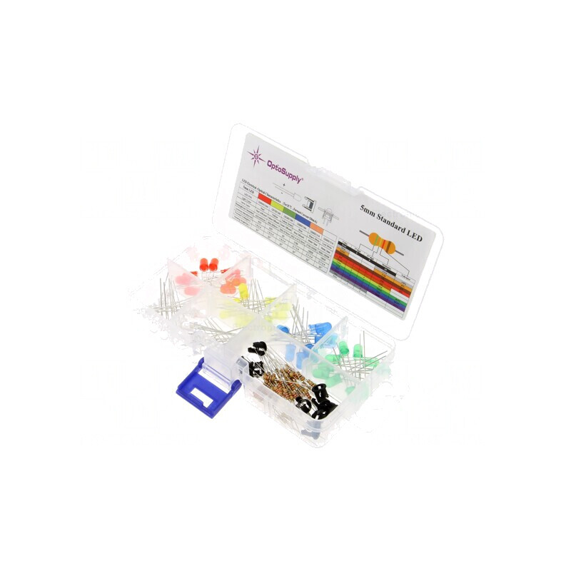 Set LED THT 5mm 130buc 1.8-3.4V Plastic | Electronic-mag.ro | Componente Electronice