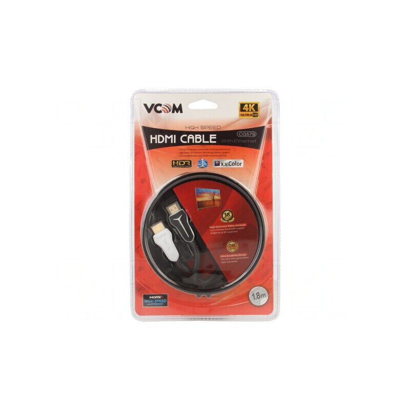 Cablu HDMI 2.0 PVC 1.8m Negru | Electronic-mag.ro | Componente Electronice