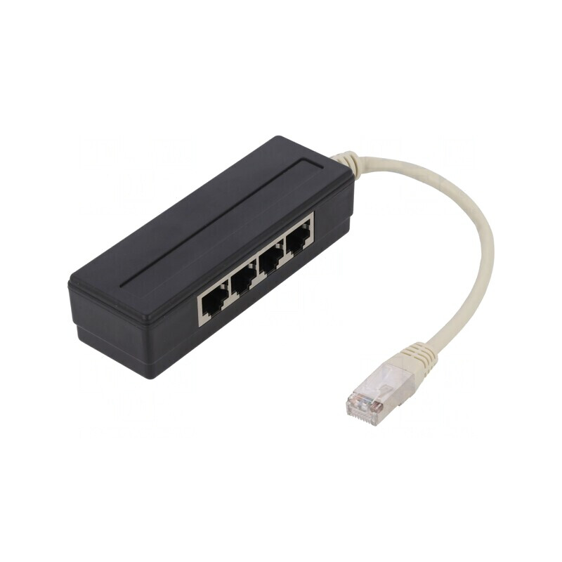 Adaptor Splitter RJ45 4 Porturi Negru | Electronic-mag.ro | Componente Electronice Adaptor Splitter RJ45 4 Porturi Negru | Electronic-mag.ro | Componente Electronice