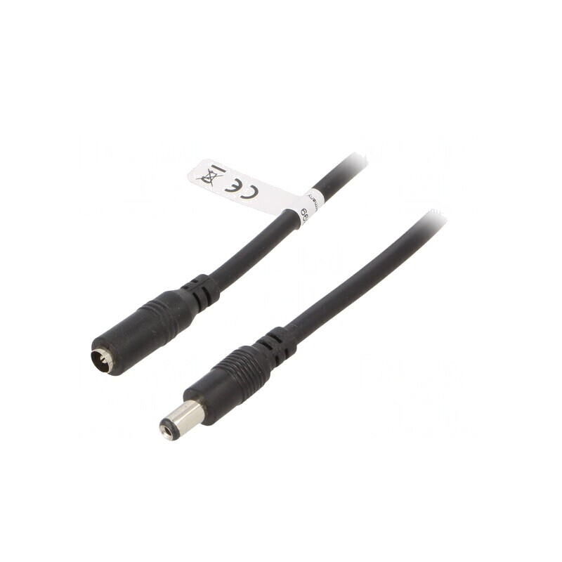 Cablu Prelungitor DC 5,5/2,1 Negru 10m | Electronic-mag.ro | Componente Electronice