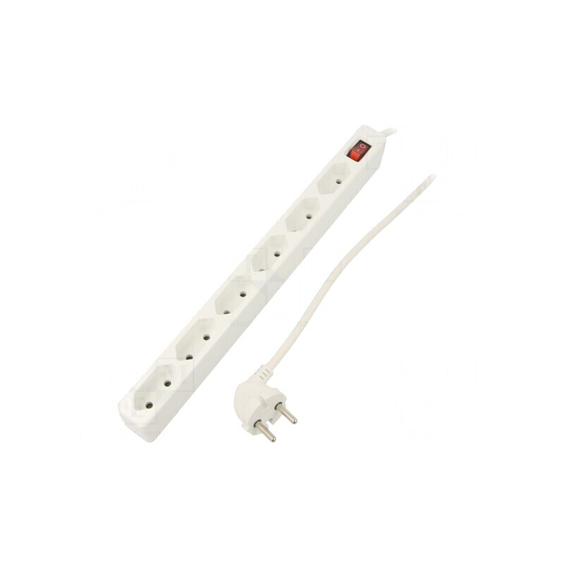Prelungitor 6 prize 250V alb | Electronic-mag.ro | Componente Electronice