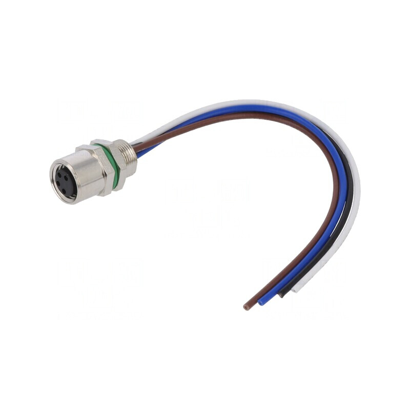 Conector M8 Mamă 4 PIN Drept pentru Panou 3A | Electronic-mag.ro | Componente Electronice