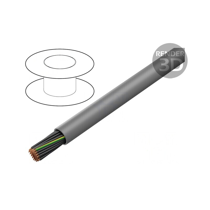 Cablu JZ-500 neecranat 0,5mm2 300V/500V gri | Electronic-mag.ro | Componente Electronice