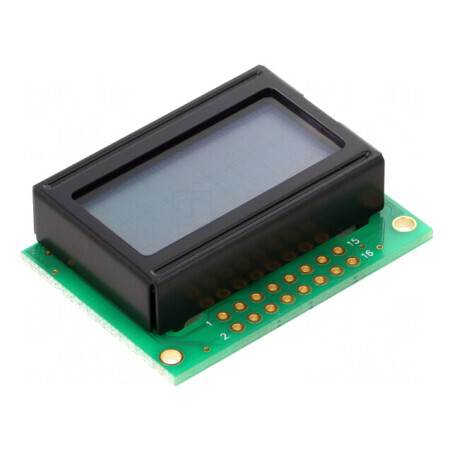 Afișaj LCD Alfanumeric 8x2 40x30,5x12,5mm LED | Electronic-mag.ro | Componente Electronice