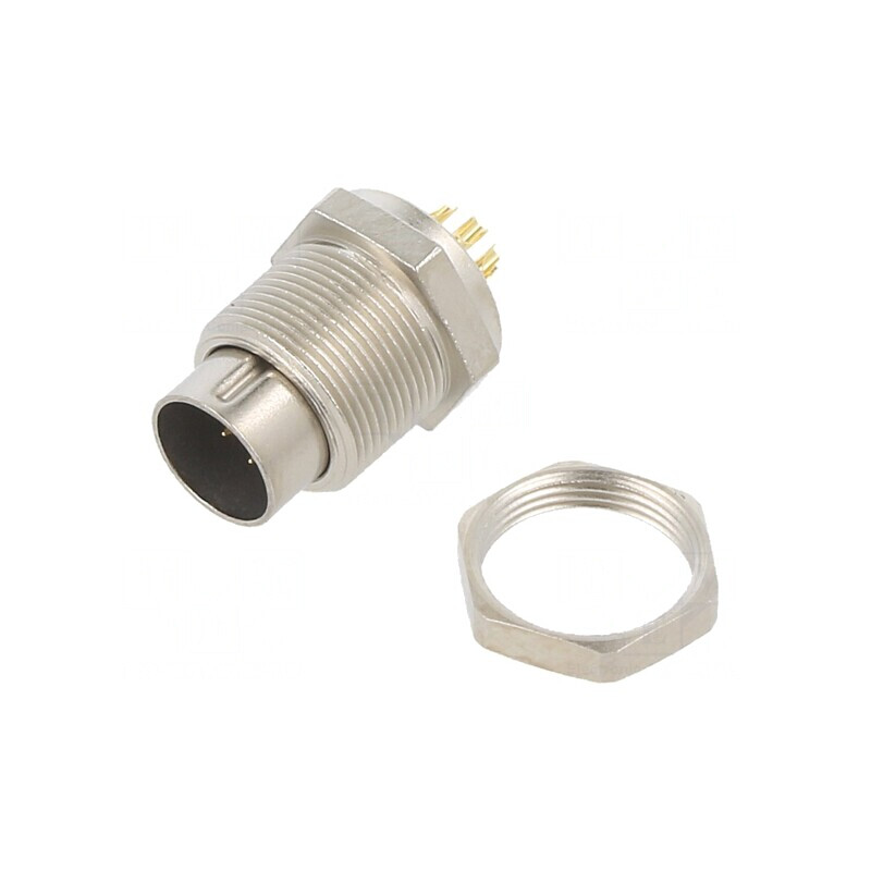 Conector M9 Tată Aurit 7 PIN IP40 125V | Electronic-mag.ro | Componente Electronice