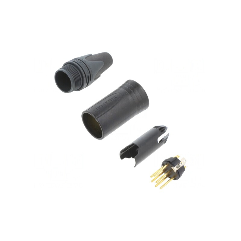 Mufă XLR Tată 6-PIN Dreptă pe Cablu | Electronic-mag.ro | Componente Electronice