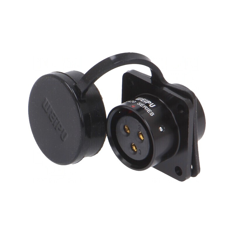 Soclu SA20 mamă 3 PIN IP67 25A 500V | Electronic-mag.ro | Componente Electronice