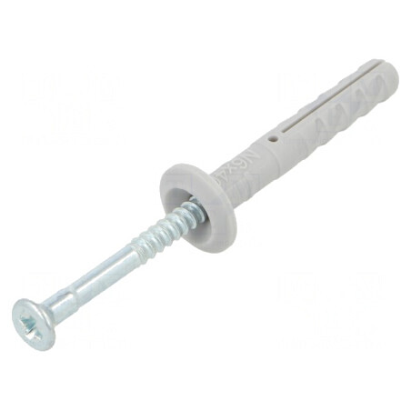 Plastic Anchor with Flange and Screw 6x40 Zinc-Plated Steel | Electronic-mag.ro | Componente Electronice
