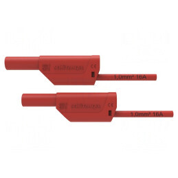 Cablu de măsurare 16A cu mufe banană 4 mm ambele părți | Electronic-mag.ro | Componente Electronice