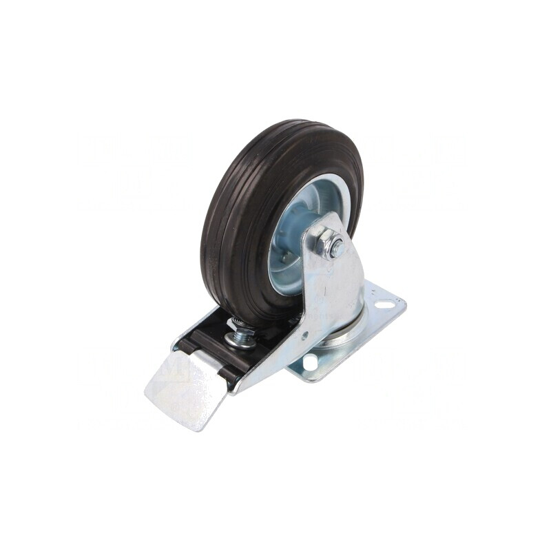 Roată de transport 125mm 100kg gumă | Electronic-mag.ro | Componente Electronice