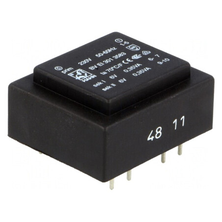 Transformator Încapsulat 0,7VA 230V 6V PCB | Electronic-mag.ro | Componente Electronice