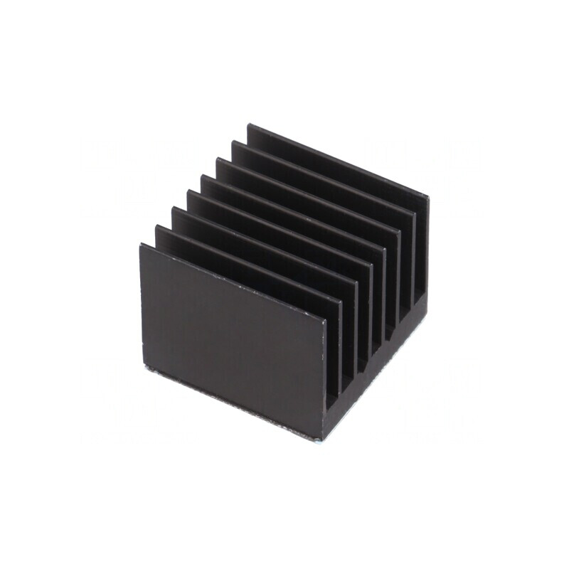 Radiator extrudat cu aripioare BGA negru 25x25mm | Electronic-mag.ro | Componente Electronice