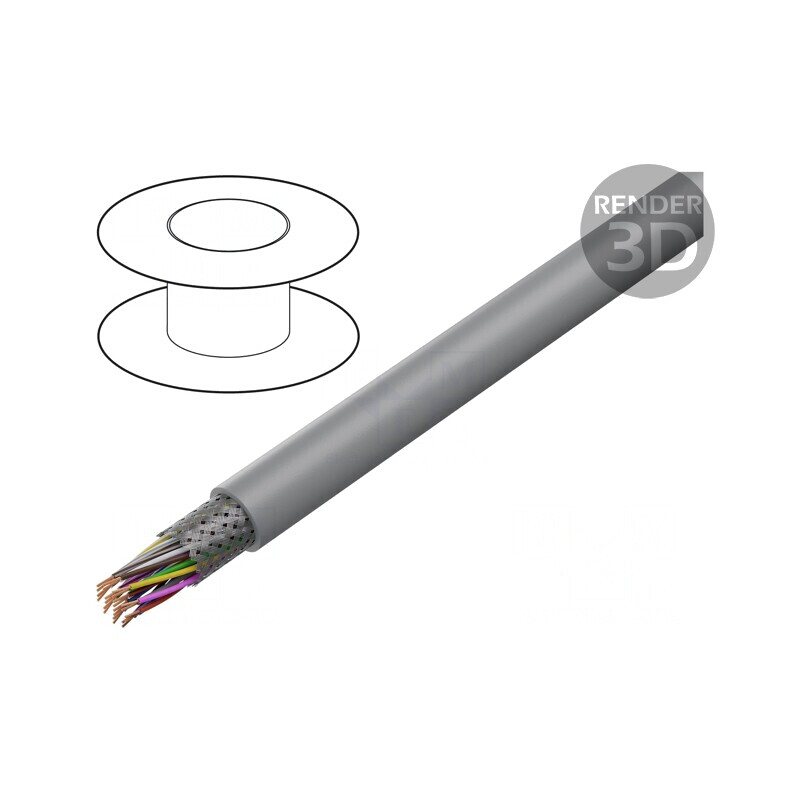 Cablu UNITRONIC LiHCH TP 12x2x0,14mm2 LSZH Gri-Bej 60V | Electronic-mag.ro | Componente Electronice