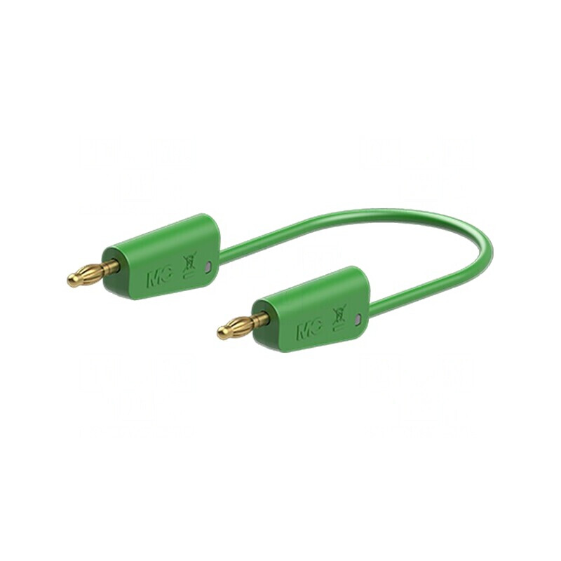 Cablu de măsurare verde 1m 60VDC 30VAC 19A | Electronic-mag.ro | Componente Electronice
