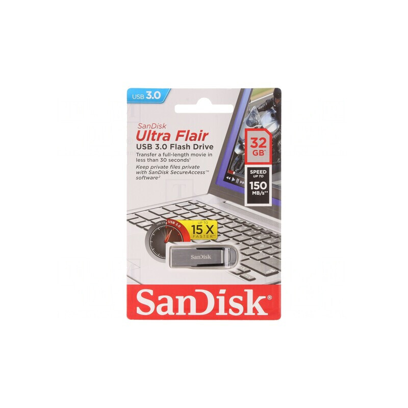 Stick USB 3.0 32GB Ultra Flair Negru | Electronic-mag.ro | Componente Electronice