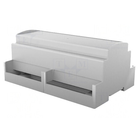 Carcasă pentru șină DIN, gri, 90.5mm x 142.3mm x 62mm | Electronic-mag.ro | Componente Electronice