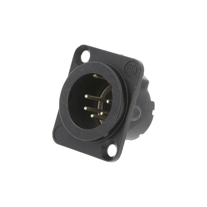 Soclu XLR 5-Pin Drept Lipire Argint 7.5A 19x24mm | Electronic-mag.ro | Componente Electronice