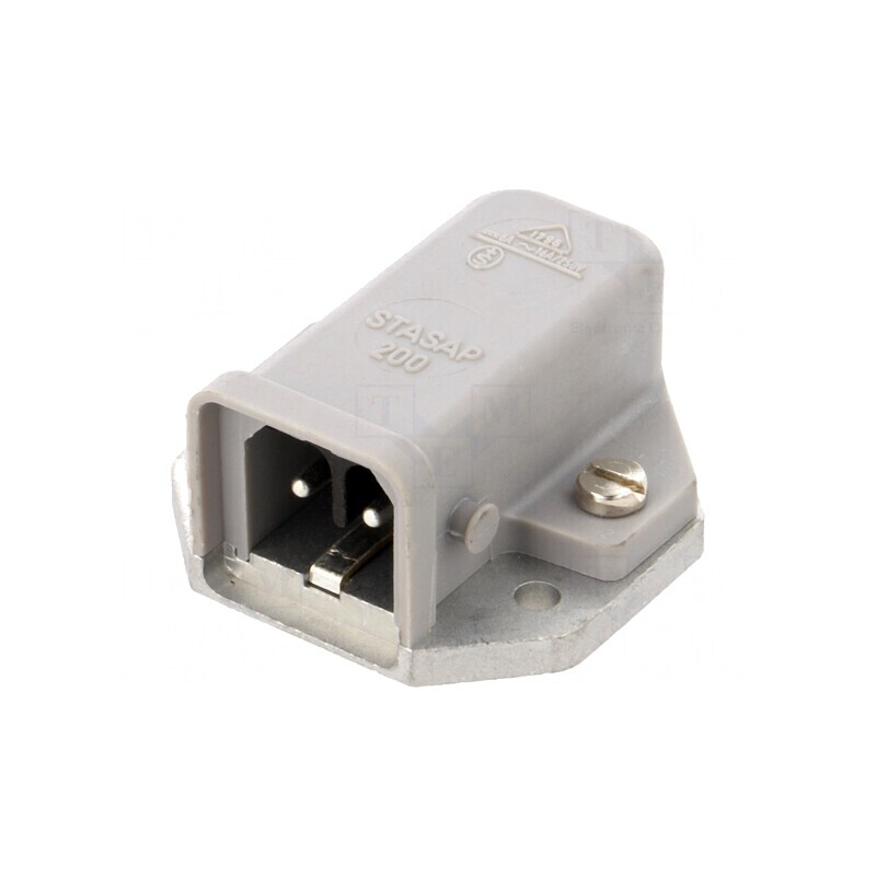 Conector dreptunghiular ST soclu tată 2 pini cositorit | Electronic-mag.ro | Componente Electronice