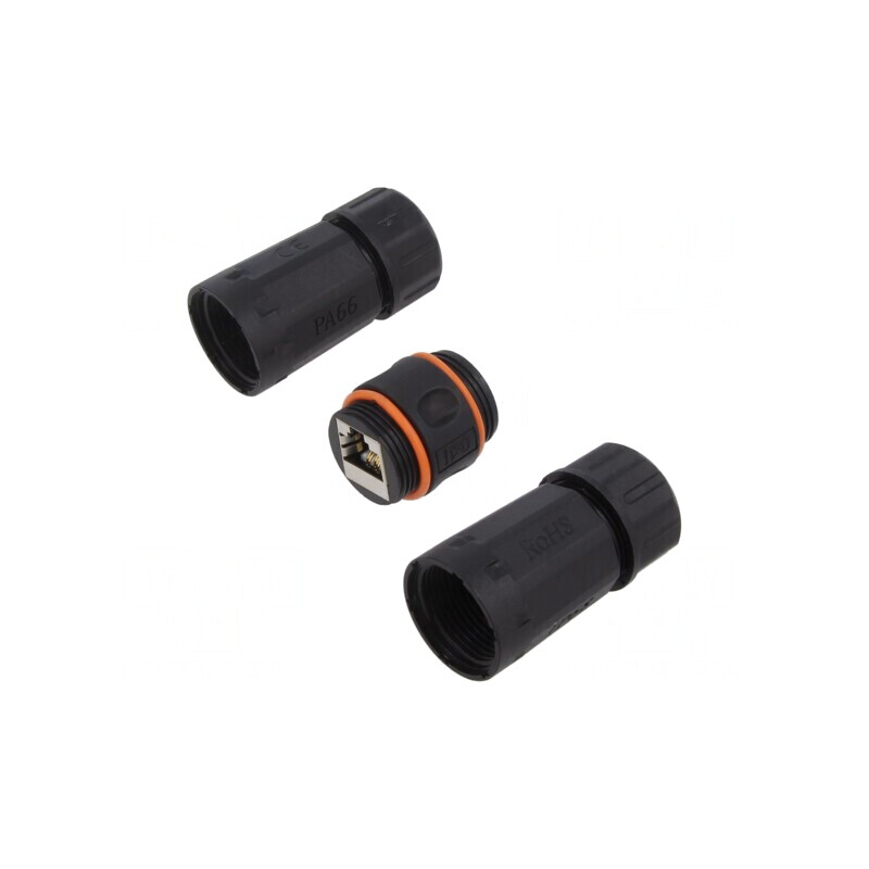 Adaptor ecranat 8P8C negru pe cablu | Electronic-mag.ro | Componente Electronice Adaptor ecranat 8P8C negru pe cablu | Electronic-mag.ro | Componente Electronice