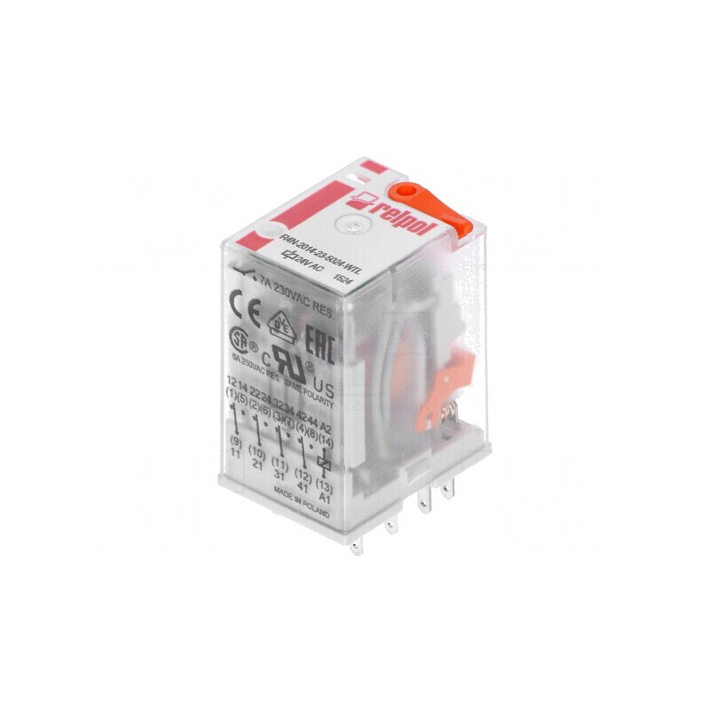 Releu Electromagnetic 4PDT 24VAC 6A | Electronic-mag.ro | Componente Electronice
