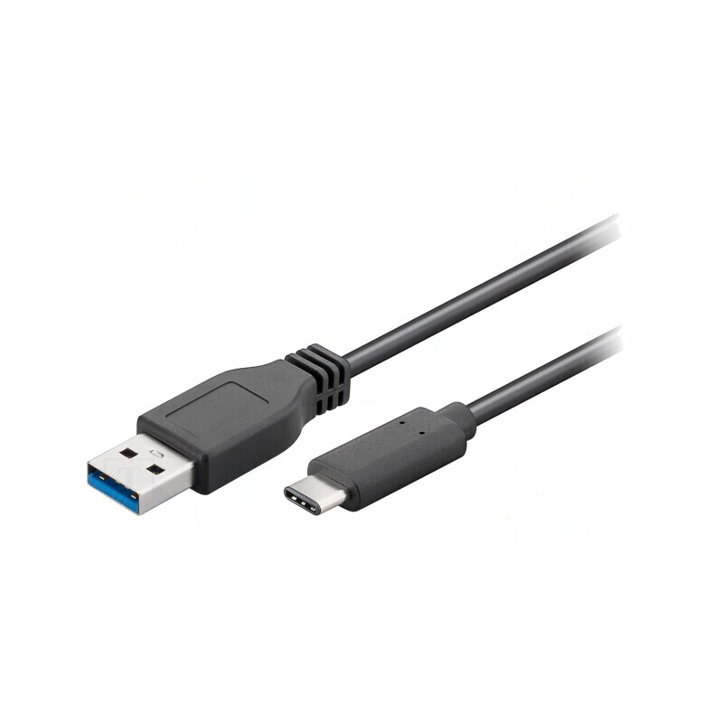 Cablu USB 3.0 USB-A la USB-C 2m Negru | Electronic-mag.ro | Componente Electronice