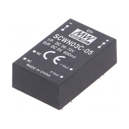 Convertor DC/DC 3W 36-72V la 5V 600mA DIP24 | Electronic-mag.ro | Componente Electronice
