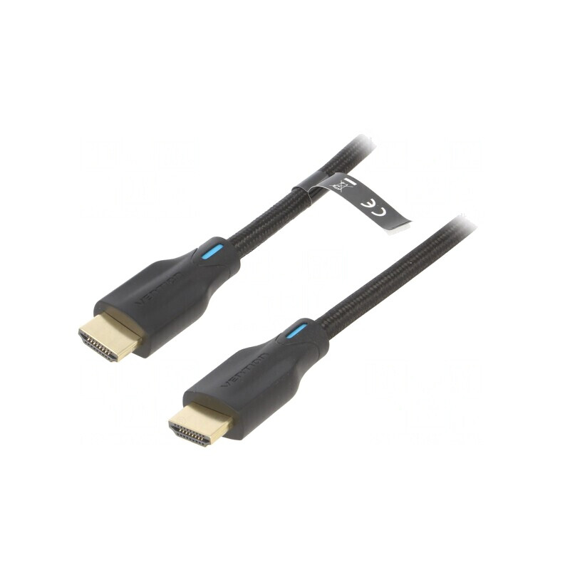 Cablu HDMI 2.1 Negru PVC Textil | Electronic-mag.ro | Componente Electronice