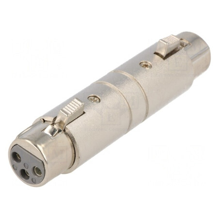 Adaptor XLR Feminin 3-Pin Argintiu | Electronic-mag.ro | Componente Electronice