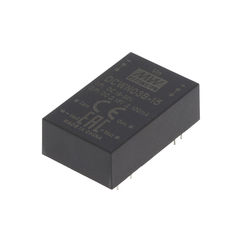 Convertor DC/DC 3W 18-36V la 15V/-15V THT | Electronic-mag.ro | Componente Electronice